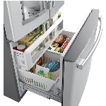 Réfrigérateur à 2 portes latérales de 27,7 pieds cubes avec congélateur au bas et distributeur Keurig, acier inoxydable