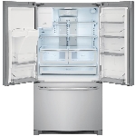 Réfrigérateur à 2 portes de 21,7 pieds cubes avec congélateur au bas, acier inoxydable