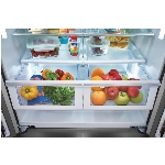 Réfrigérateur à 2 portes de 21,7 pieds cubes avec congélateur au bas, acier inoxydable