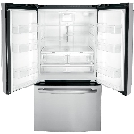 Réfrigérateur à 2 portes de 26,7 pieds cubes avec congélateur au bas, acier inoxydable