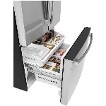 Réfrigérateur à 2 portes de 26,7 pieds cubes avec congélateur au bas, acier inoxydable