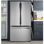 Réfrigérateur à 2 portes de 26,7 pieds cubes avec congélateur au bas, acier inoxydable