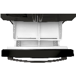 Réfrigérateur à 2 portes de 25,6 pieds cubes avec congélateur au bas, acier inoxydable noir