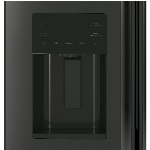 Réfrigérateur à 2 portes de 25,6 pieds cubes avec congélateur au bas, acier inoxydable noir