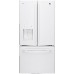 Réfrigérateur à 3 portes de 23,8 pieds cubes avec congélateur au bas, blanc