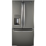 Réfrigérateur à 2 portes de 18 pieds cubes avec congélateur au bas, ardoise