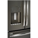 Réfrigérateur à 2 portes de 18 pieds cubes avec congélateur au bas, ardoise