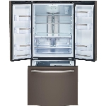 Réfrigérateur à 2 portes de 24,8 pieds cubes avec congélateur au bas, ardoise (PNE25NMLKES)