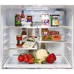 Réfrigérateur à 2 portes de 17,5 pieds cubes avec congélateur au bas, acier inoxydable noir