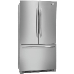 Réfrigérateur à 2 portes de 22,4 pieds cubes avec congélateur au bas, acier inoxydable