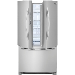 Réfrigérateur à 2 portes de 22,4 pieds cubes avec congélateur au bas, acier inoxydable