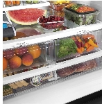 Réfrigérateur à 2 portes de 26,7 pieds cubes avec congélateur au bas, blanc