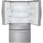 Réfrigérateur à 2 portes de 22 pieds cubes avec congélateur au bas, acier inoxydable