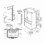 Réfrigérateur à 2 portes de 22 pieds cubes avec congélateur au bas, acier inoxydable