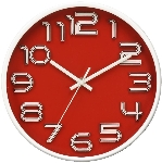 Horloge murale de 10 po aux chiffres surélevés, couleurs variées