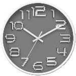 Horloge murale de 10 po aux chiffres surélevés, couleurs variées
