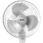 Ventilateur mural oscillant de 16 po à 3 vitesses et 3 pales, blanc