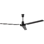 Ventilateur de plafond industriel noir de 56 po à 3 pales avec commande murale à 4 vitesses