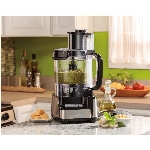 Robot culinaire de 450 watts de 12 tasses, noir et acier inoxydable