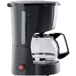 Cafetière de 4 tasses à filtre panier permanent, noir