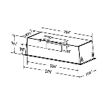 Hotte de cuisinière encastrée avec régulateur et ventilateurs jumelés, 500 pieds cubes/minute