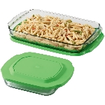 Ensemble de 4 plats à cuisson en verre avec couvercles