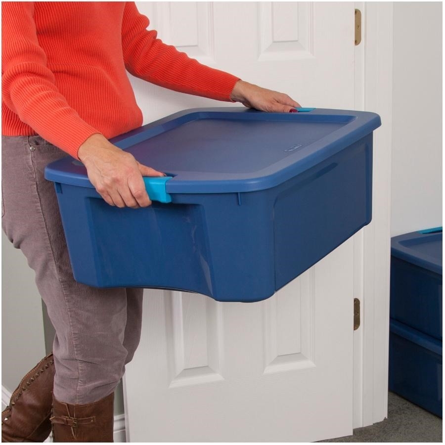 Kis 8563000 K Latch Box – Boîte De Rangement 43 L, Plastique Résistant, Gris/orange, Avec Poignées Ergonomiques
