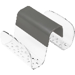 Tapis de fond d'évier gris et transparent