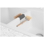 Tapis de fond d'évier gris et transparent