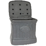 Bac de stockage pour sable et sel résidentiel gris granite, 24 po x 20 po x 24 po