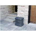 Bac de stockage pour sable et sel résidentiel gris granite, 24 po x 20 po x 24 po