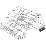 Organisateur escamotable en fil métallique chrome poli à 3 niveaux pour épices à installer au bas d'une armoire