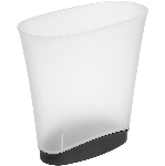 Poubelle blanche étroite de 9 L