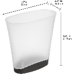 Poubelle blanche étroite de 9 L