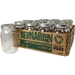 Paquet de 12 bocaux Mason à goulot large de 1 L