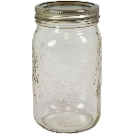 Paquet de 12 bocaux Mason à goulot large de 1 L