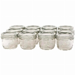 Paquet de 12 pots Mason de 125 ml avec couvercles