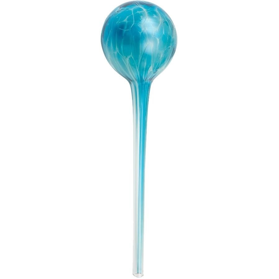 Globe d'arrosage en verre pour plante de 3 x 11,5 po, turquoise