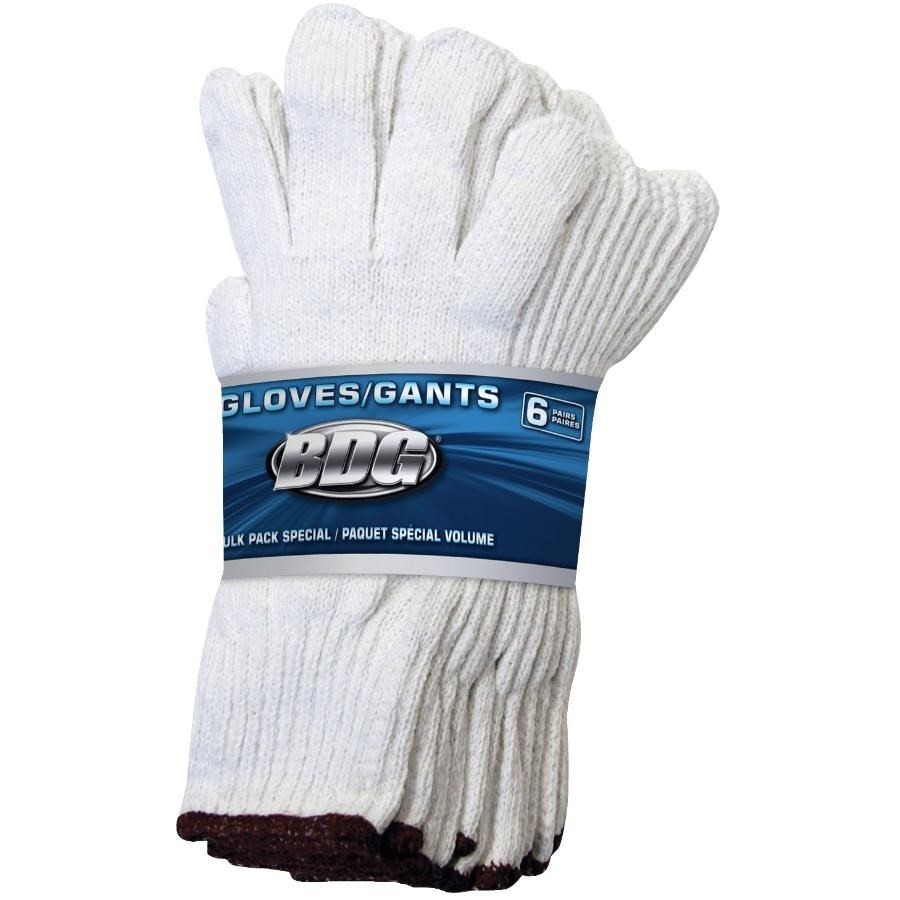 6 Paires De Gants De Travail En Coton Avec Points PVC - Taille L, Modèle 50-1501, Neuf