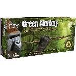 Paquet de 100 gants verts jetables Monkey en nitrile pour hommes, taille moyenne