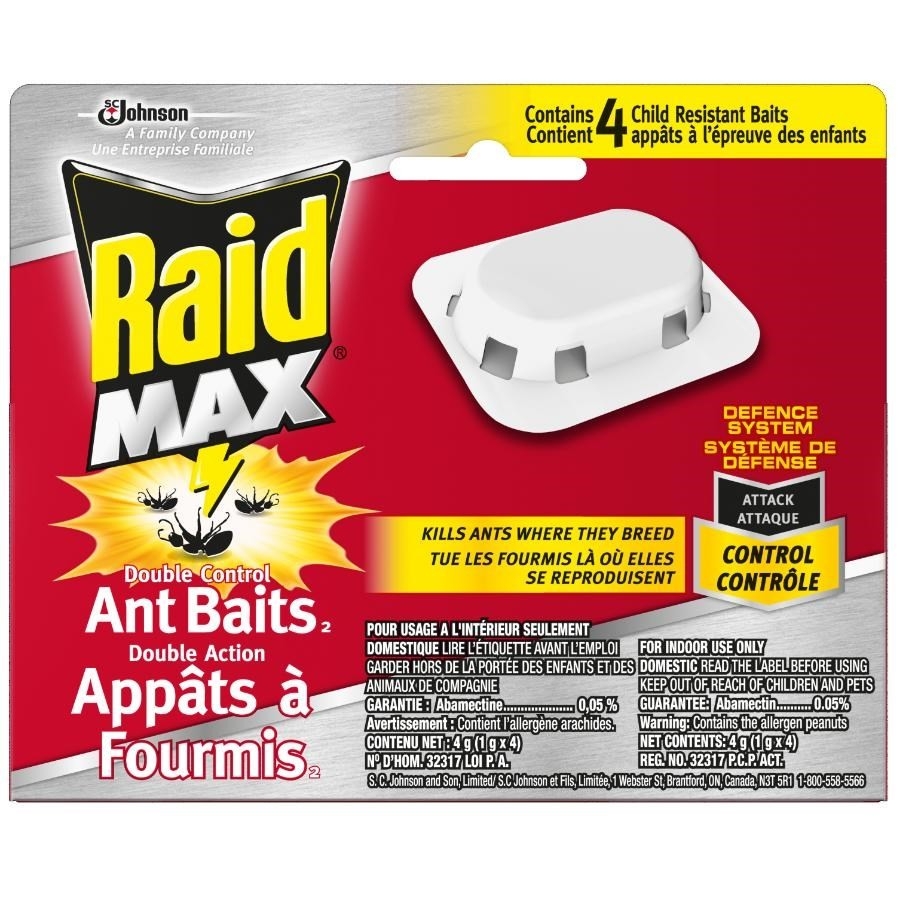Paquet de 4 appâts pour fourmis double action
