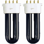 Paquet de 2 ampoules de rechange noires de 2 W pour lampe anti-