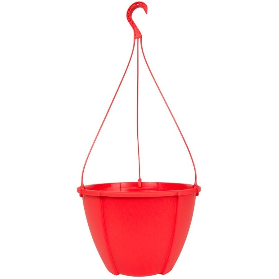 Jardinière Venezia Auto-arrosage - L 60cm - Rouge Foncé - Support Fer Pour Balcon - Indicateur Niveau D'eau