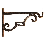 Support pour jardinière en aluminium bronze avec motif de style victorien, 10 po