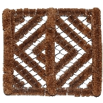 Paillasson grattoir de 12 po x 13 po en fibre de coco pour bottes