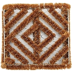 Paillasson grattoir de 12 po x 13 po en fibre de coco pour bottes