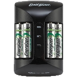 Chargeur de piles recharge Pro pour piles AA et AAA, comprend 4 piles AA rechargeables