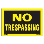 Affiche très visible de 8 po x 12 po, No Trespassing
