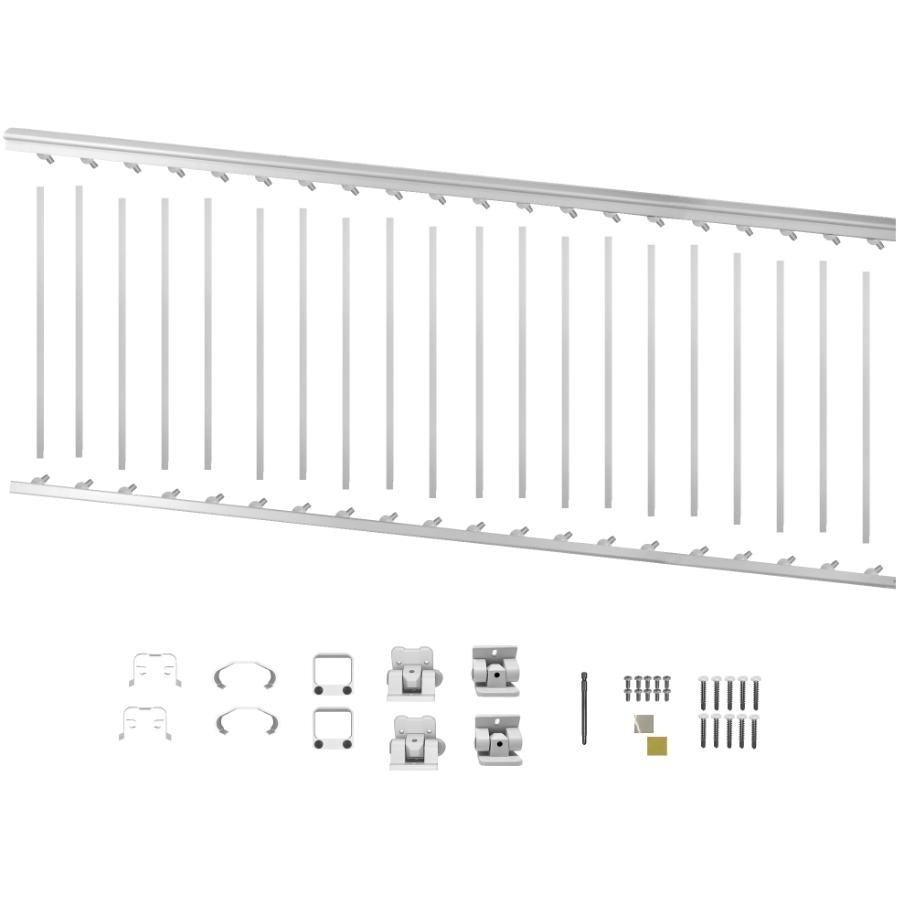 N cessaire pour rampe d escalier en aluminium de 8 pi x 36 po blanc