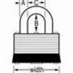 Cadenas laminé de 1-3/4 po avec arceau réglable